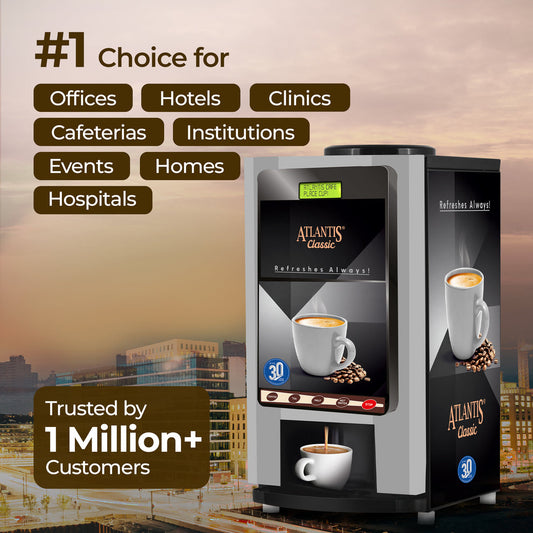 Atlantis Smart Coffee Machine with RFID & UPI Payment | Next-Gen Vending Technology