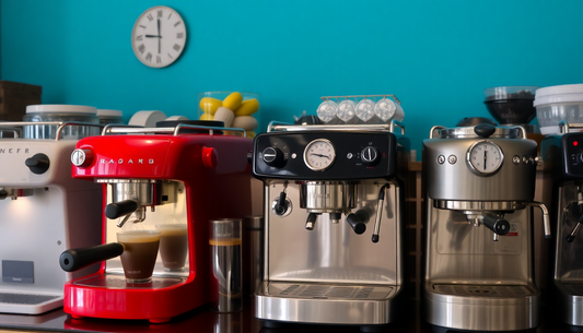 Coffee machines displayed in a Kolkata shop