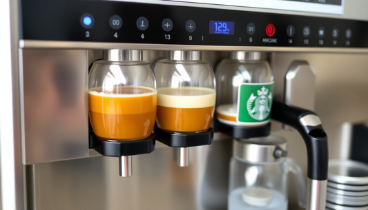 Instant tea coffee machine dispensing hot drinks in Kolkata cafe