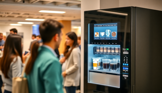 Nescafe tea coffee machine rental Noida with people in office queue for hot beverages