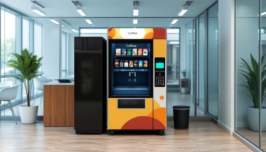 Atlantis coffee machine 2 lane classic noida newr me vending machine in modern office lounge area