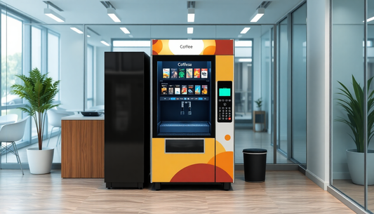 Atlantis coffee machine 2 lane classic noida newr me vending machine in modern office lounge area