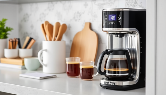 Modern coffee machine on kitchen counter showcasing vending machine installation Ghaziabad service