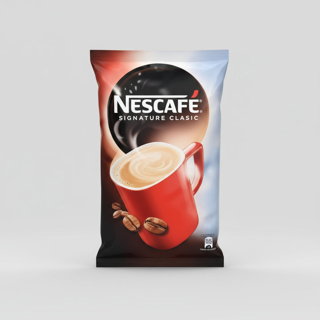 Nestle Nescafe coffee mix package on a white background