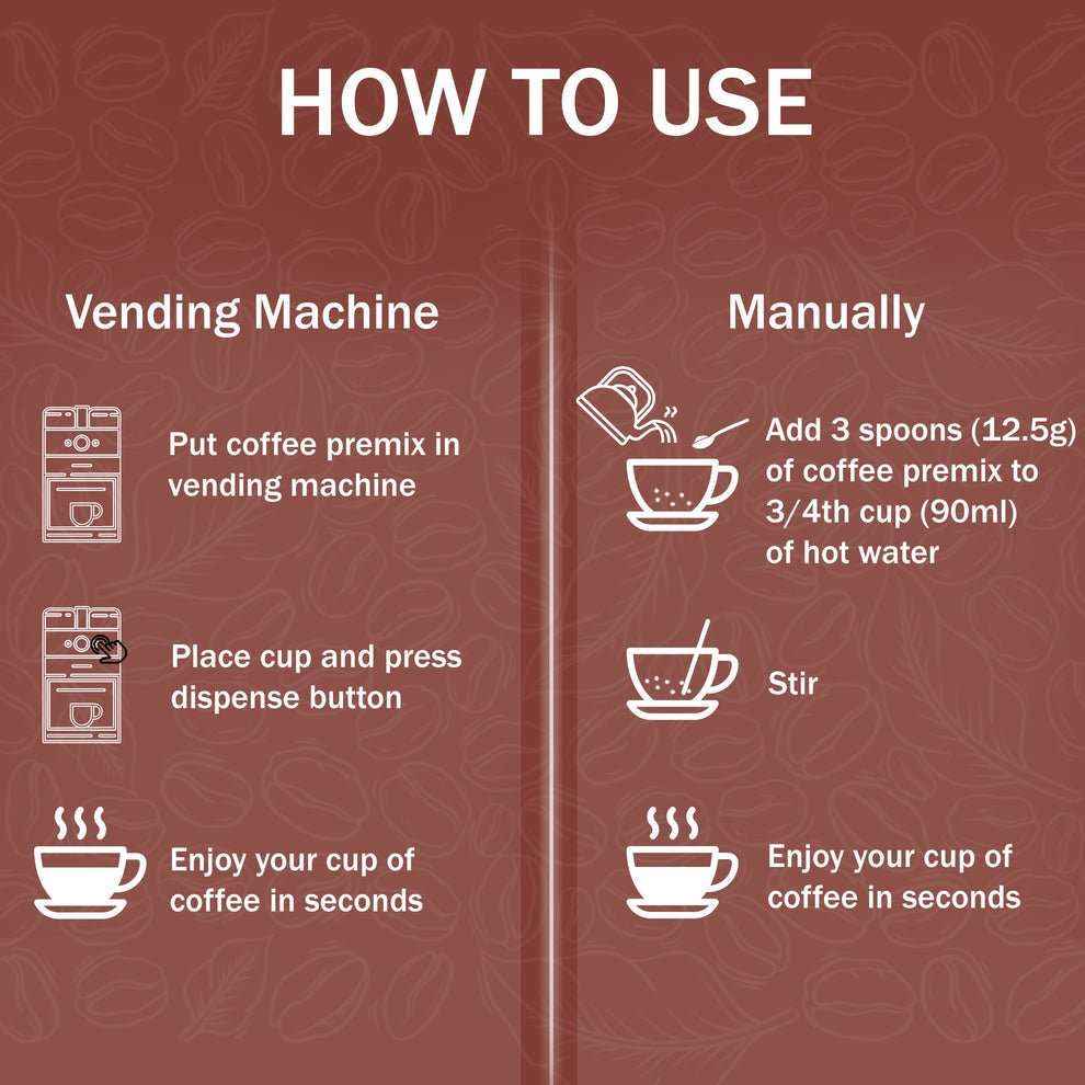 Amazon premium coffee 3 in 1 Coffee Premix Powder by Coffee Machine Delhi - COFFEE WALLA