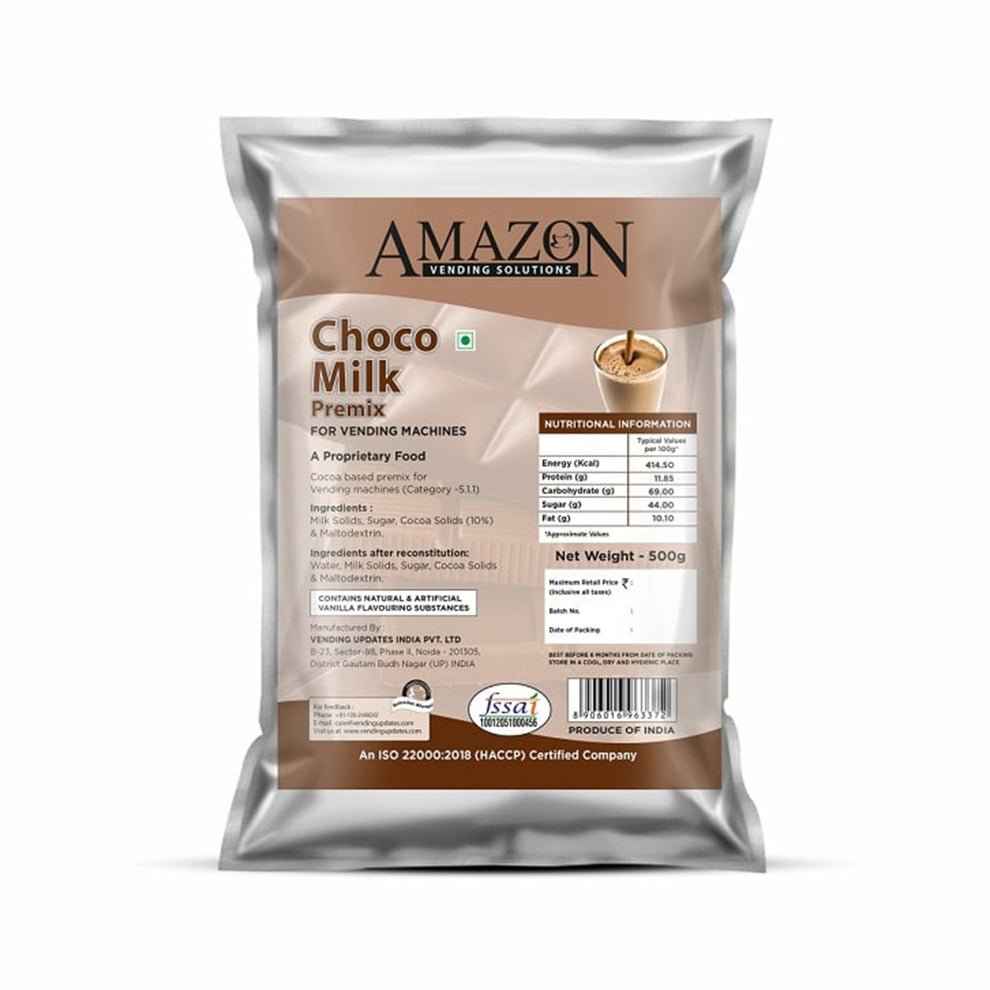 Best Amazon choco milk powder 500g pack for vending machines by Tea coffee vending service