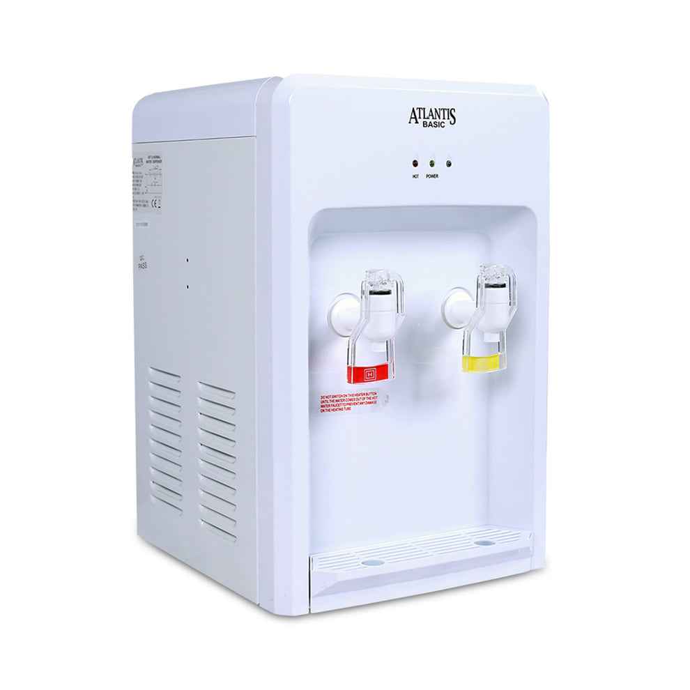 White Atlantis Basic water dispenser with two taps for hot and cold water dispensing