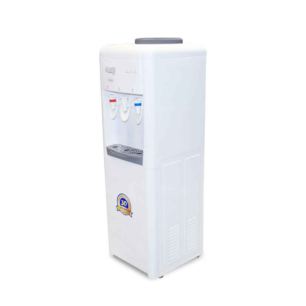 ATLANTIS FROSTY PLUS hot cold normal white water dispenser with three taps and 30 litre capacity