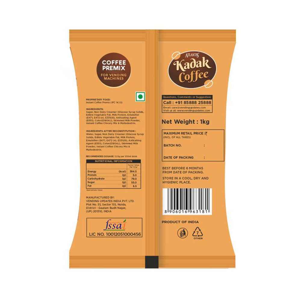 Atlantis Kadak 3-in-1 Coffee Premix Instant 20KG BOX - COFFEE WALLA