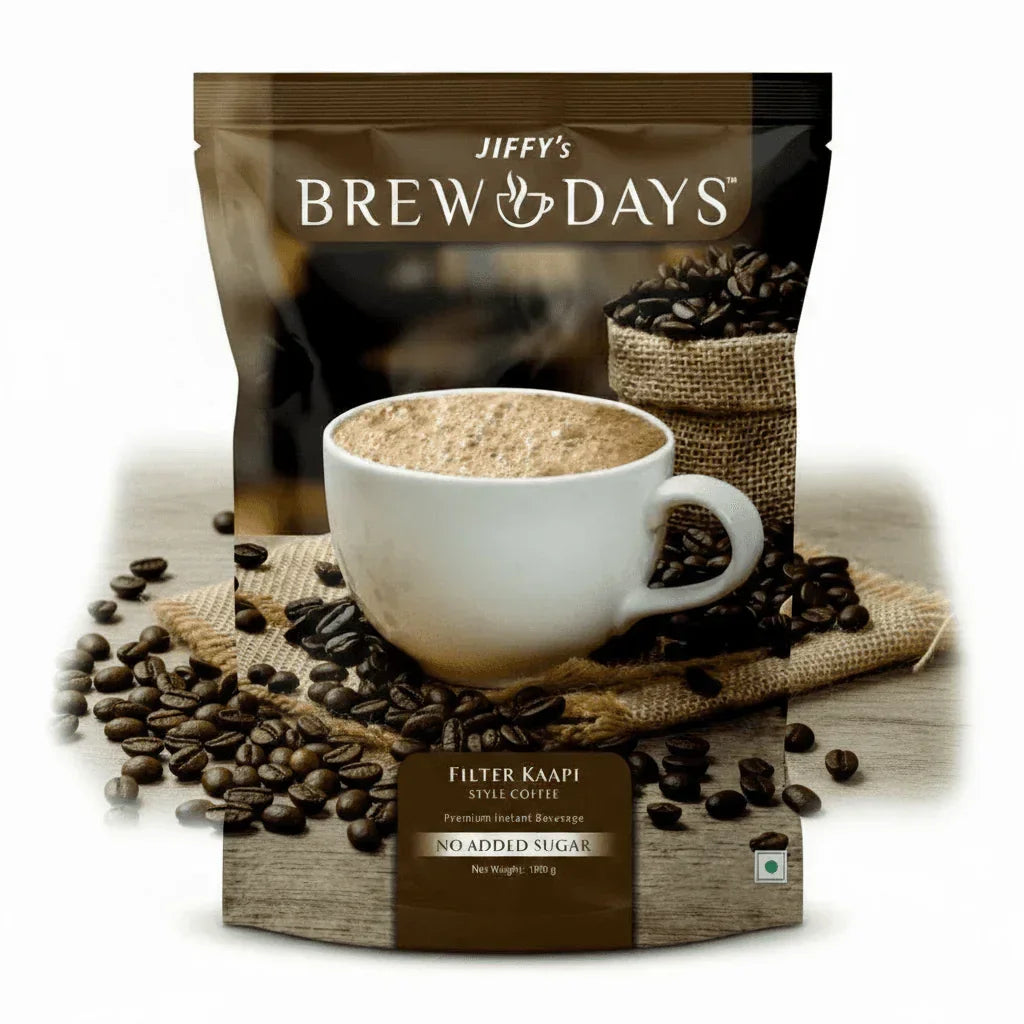 Brewdays suger free coffee filter kaapi style instant premium coffee by Coffee walla with no added sugar