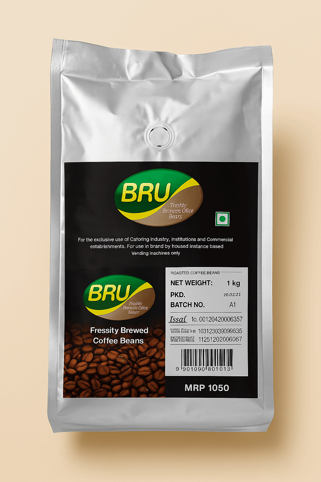 Bru Coffee Roasted Beans Price India 1kg Pack