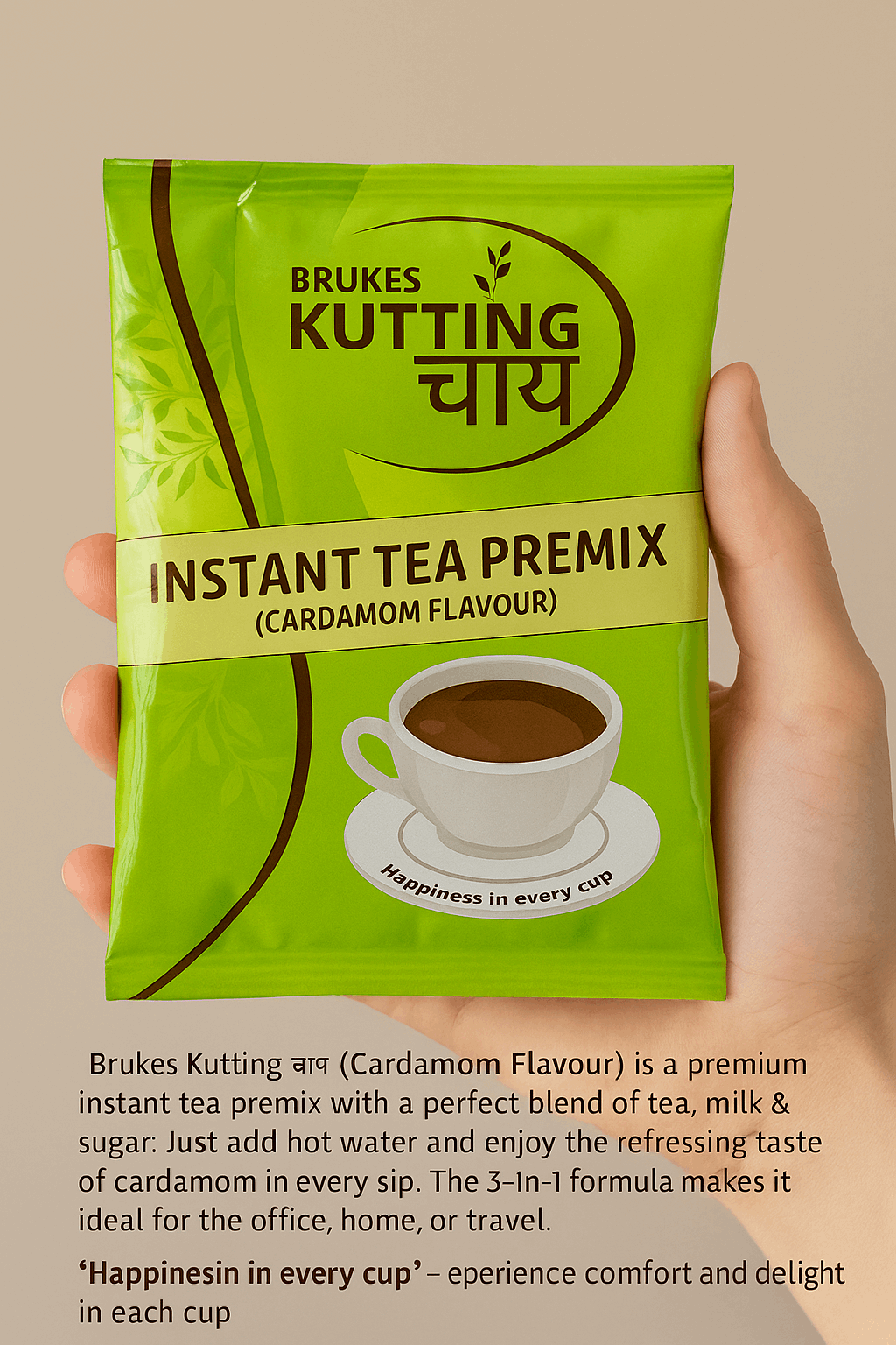 Brukes Kutting Chai Tea Premix for Vending Machines 3-in-1