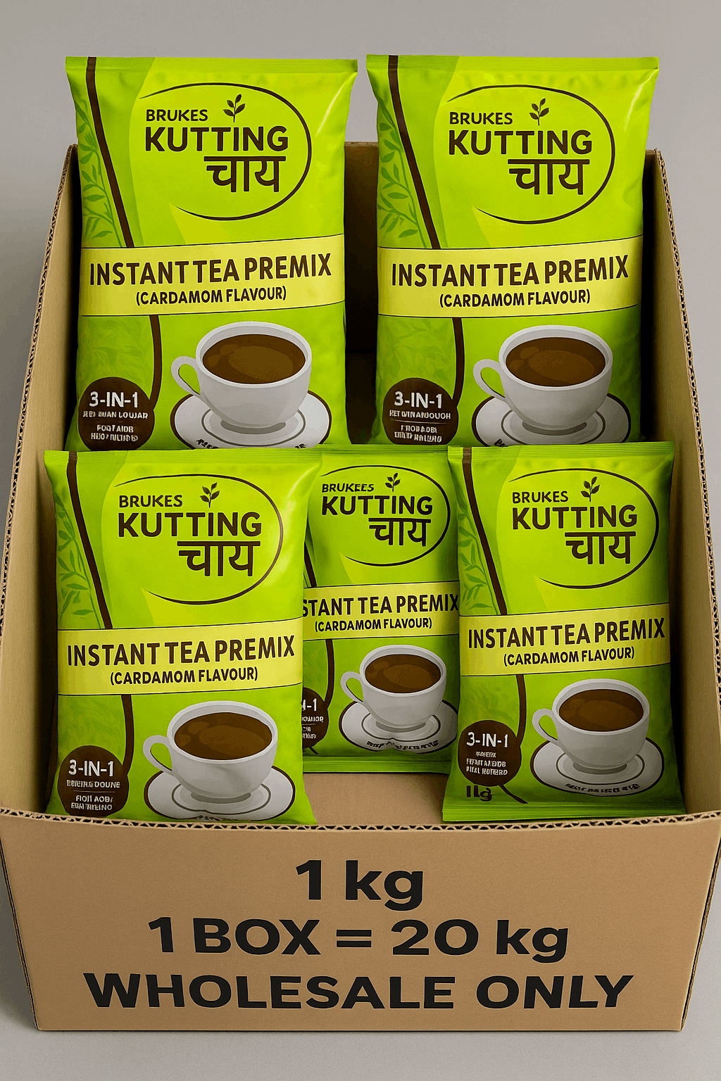 Brukes Kutting Chai Tea Premix for Vending Machines 3-in-1