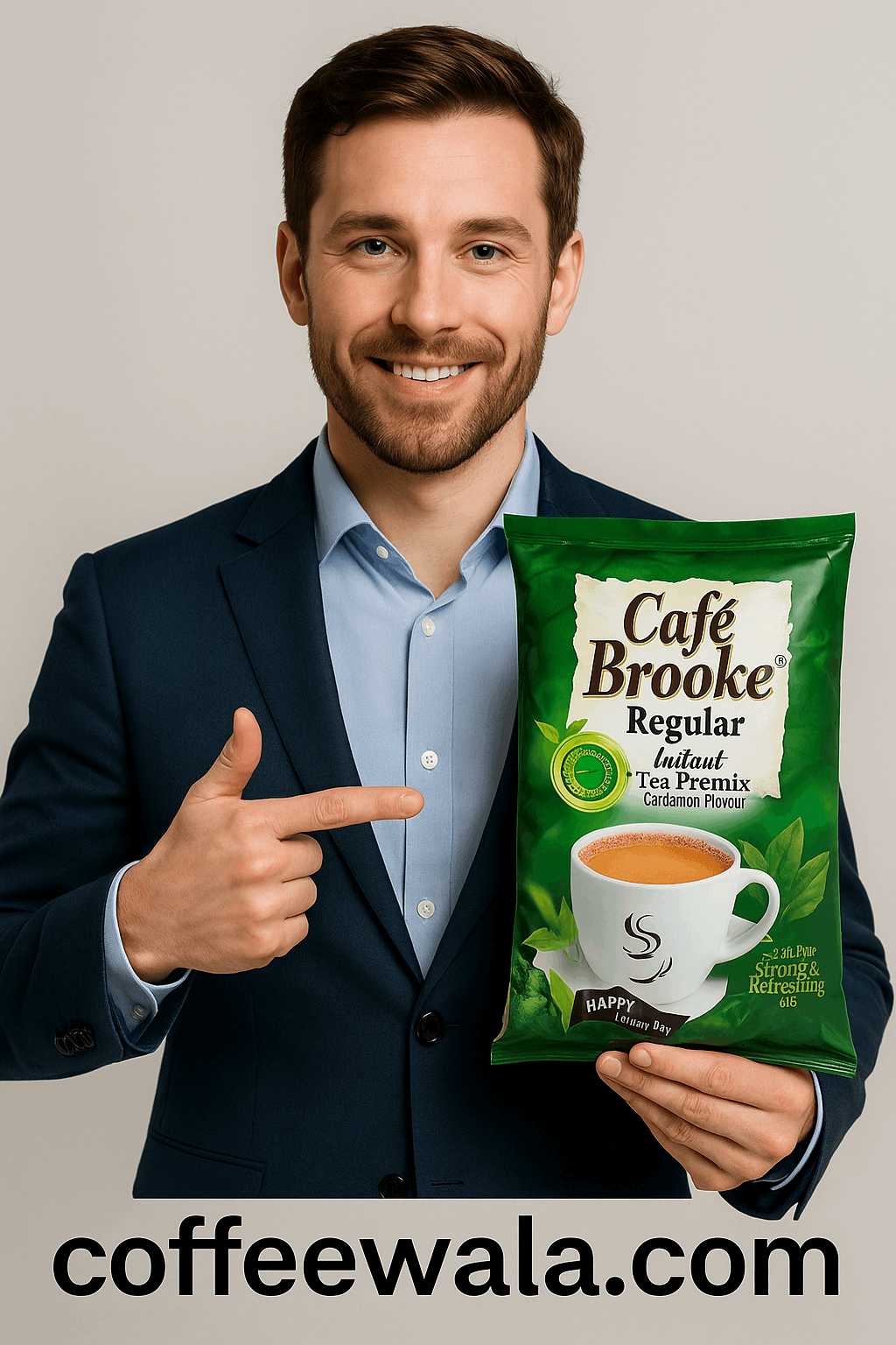 Cafe Brooke Instant Tea Premix 1kg Cardamon Tea Pack 20 KG 1 BOX