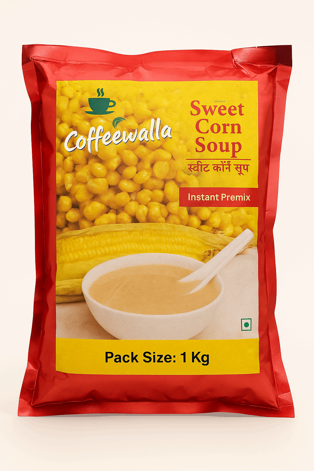 Coffeewalla Sweet Corn Soup Instant Premix 1kg pack from tea coffee vending service with soup premix