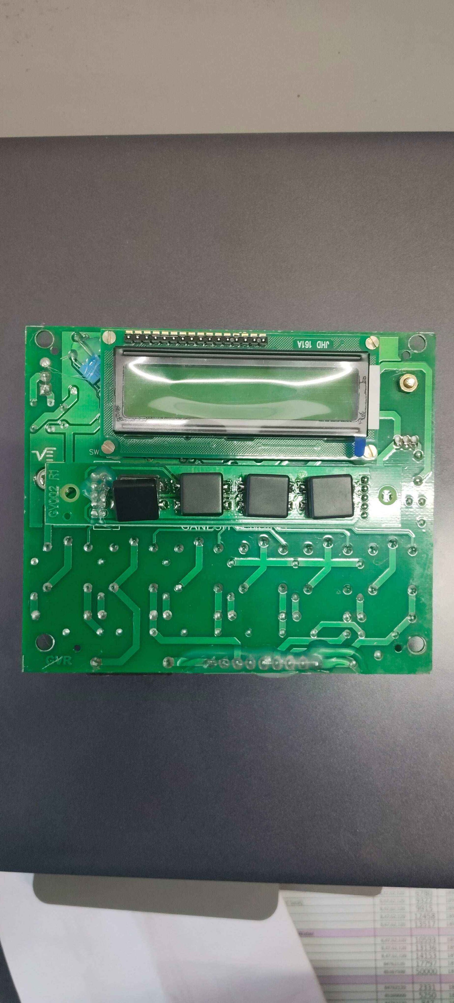 Green circuit board component for Nescafe tea coffee vending machine with display and control buttons