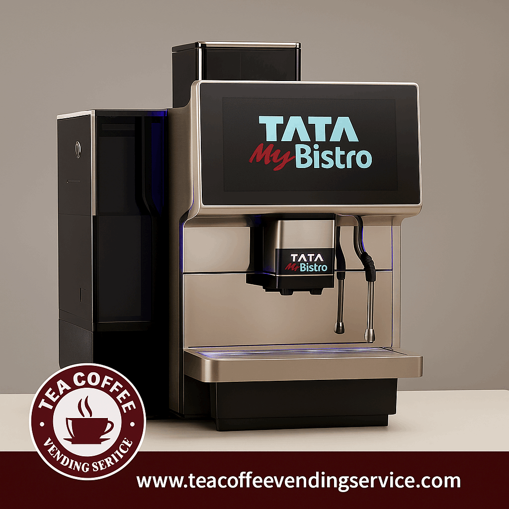 Modern Tata My Bistro coffee machine ideal for barista coffee machine rental Noida from Tea coffee vending service
