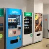 Row of vending machines including coffee maker showcasing the best office coffee machine in Delhi for workplace refreshment