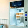 Atlantis fresh milk coffee vending machine Noida white compact model in office setting