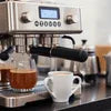 Best coffee vending machine for office brewing fresh espresso with cup and saucer on countertop