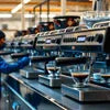 Atlantis coffee machine supplier in Haridwar showing commercial espresso machines with multiple portafilters