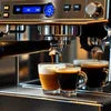 Premium office coffee vending machine Delhi brewing two fresh espresso shots simultaneously