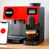 Nescafe coffee machine price in India for the red and black model with digital display and cup tray