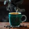Atlantis Kadak coffee premix price Noida steaming cup of premixed coffee with beans