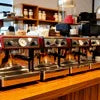 Professional espresso coffee machines lined up on counter from coffee machine supplier in Aizawl