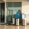 BRU COFFEE MACHINE RENTAL NEAR ME showing two coffee dispensers in office lobby