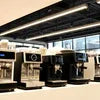 Atlantis coffee machine showroom Sector 32 displaying various models of modern coffee machines on counter