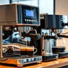 Atlantis office coffee machine brewing fresh coffee in a modern office kitchen setup