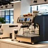 Modern office coffee machine in Ghaziabad placed on a kitchen counter with natural light