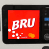 Bru tea coffee premix supplier Noida vending machine display with logo and panel