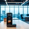 Atlantis Coffee Machine Supplier Gurugram black coffee maker on wooden table in modern office