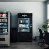 Coffee machine Patna model with beverage selection in a modern office lounge area