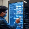 Technician providing best coffee machine service in Patna checking coffee machine components