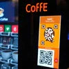 UPI QR coffee vending machine for offices with QR code payment displayed on the machine