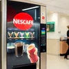 Nescafe Atlantis tea coffee machine vending setup in office break room