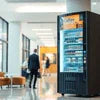 Atlantis coffee premix Ghaziabad vending machine in modern office lounge area