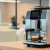 Atlantis coffee machine supplier in Noida automatic espresso machine with digital display on wooden table