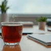 Atlantis Kadak Tea Premix glass cup serving strong tea for office vending in Gurgaon