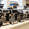 Wholesale coffee machines Gurugram display featuring multiple professional espresso machines