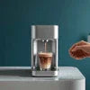 Coffee machine mijoram silver compact espresso maker with single shot in kitchen