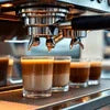 Atlantis Neo 3 lane coffee machine brewing espresso for cafe vending