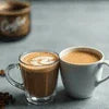 Brand office coffee premix solutions two cups serving fresh coffee for office use
