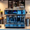 Commercial coffee machine with dual spouts for cafe vending
