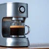 automatic coffee machine for office use compact design with glass carafe brewing coffee