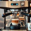 Breville Barista Express coffee machine for cafe use with built-in grinder and digital controls