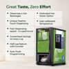 Green CoffeeVendo commercial coffee vending machine with touchscreen for office vending